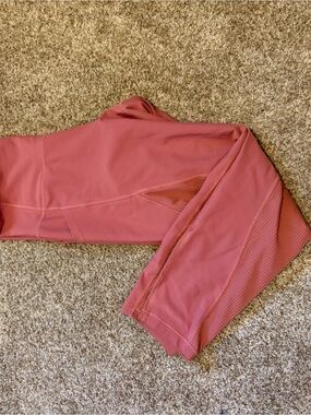 Old Navy Mauve High Rise Powersoft Leggings Go Dry SIZE LARGE